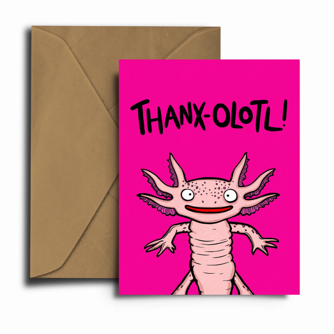 Thanx-olotl Party Greetings Card