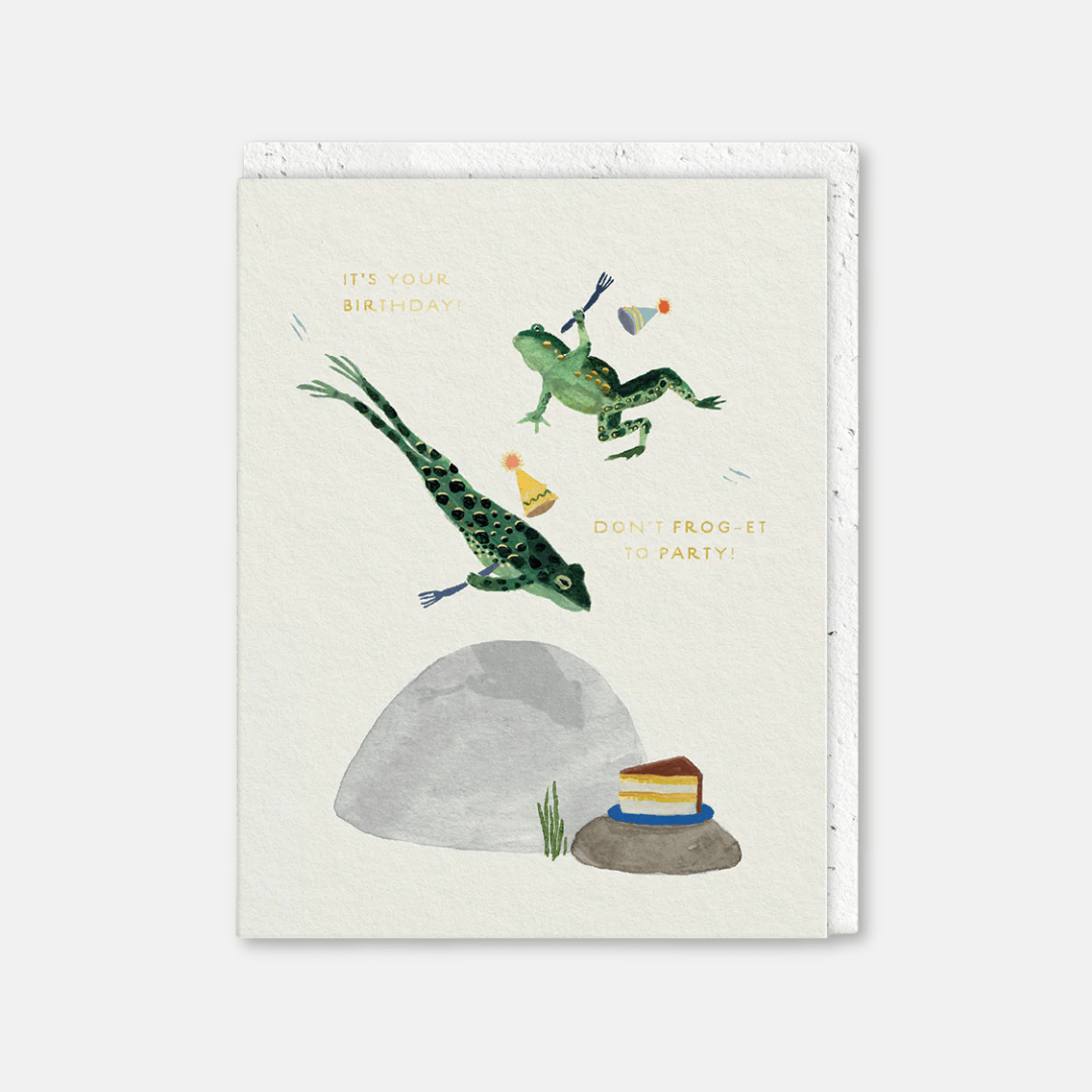 Don't Frog-et To Party Birthday Greetings Card