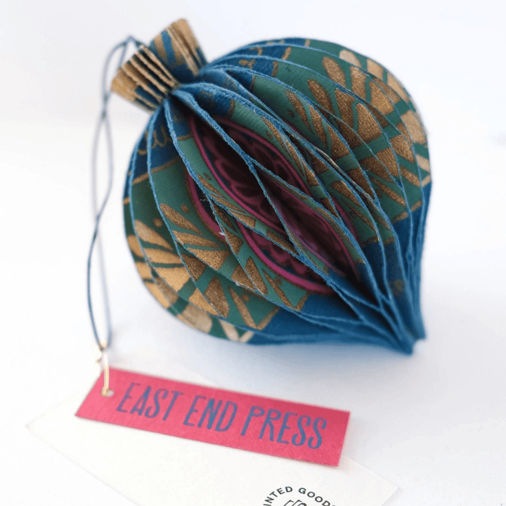 Christmas Bauble Honeycomb Paper Decorations