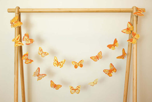 British Butterfly Paper Garland