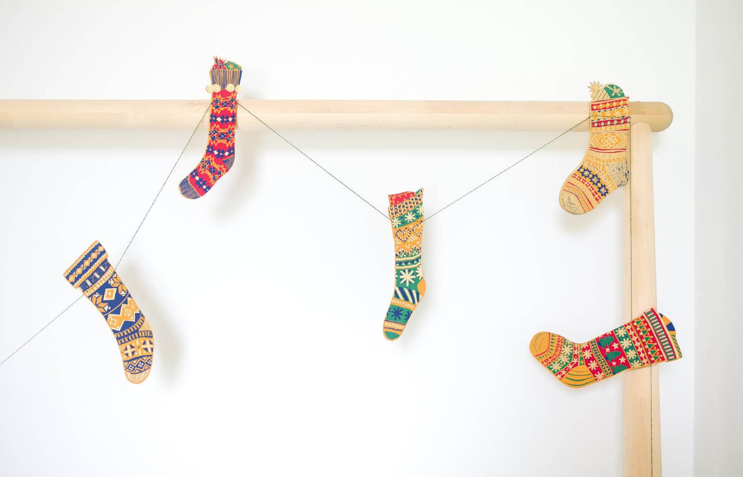 Christmas Stocking Paper Garland