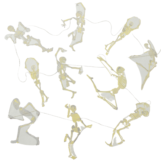 Dancing Skeleton Paper Garland