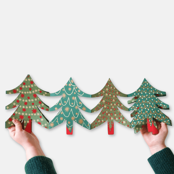 Christmas Trees Concertina Garland