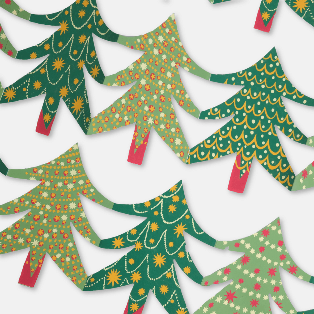 Christmas Trees Concertina Garland