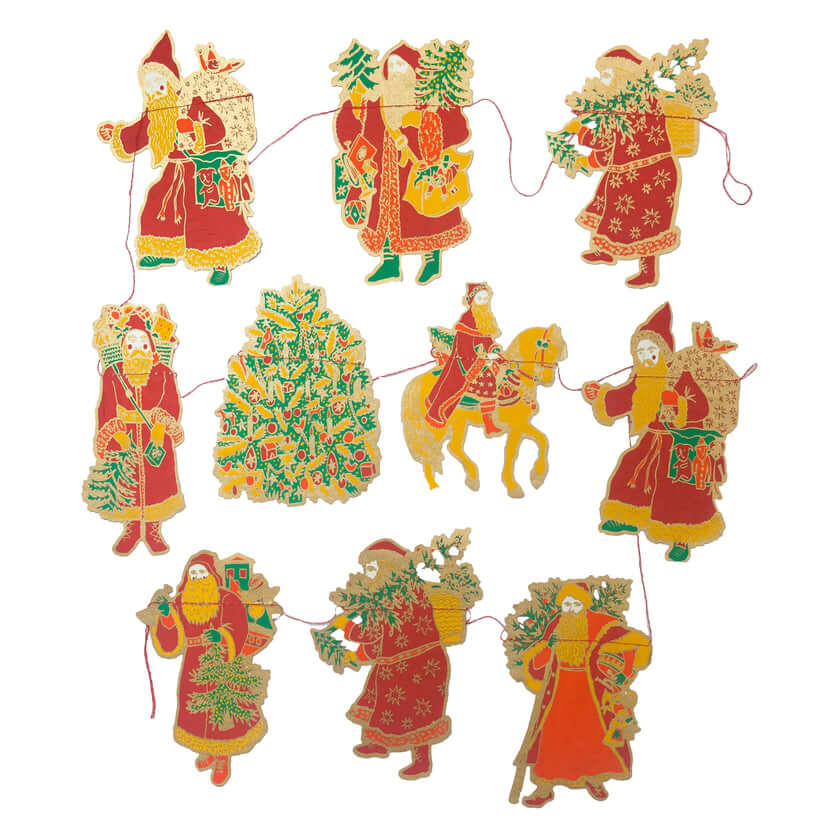 Saint Nick Christmas Paper Garland