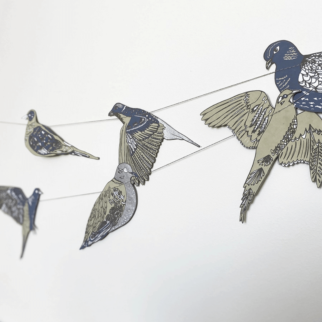 Turtle Doves Paper Garland