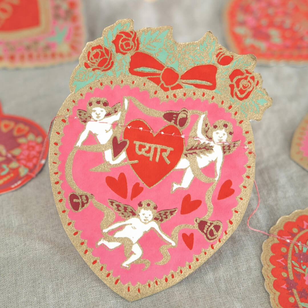 Love Hearts Paper Garland