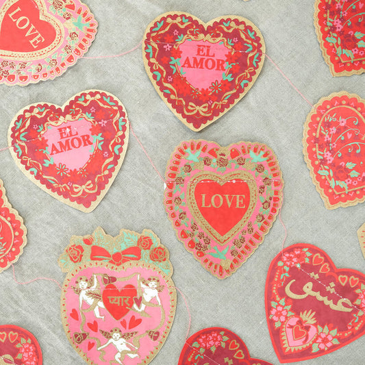 Love Hearts Paper Garland