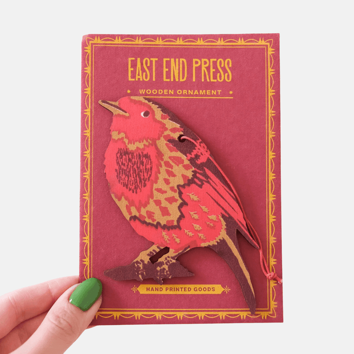 Wooden Robin Decoration