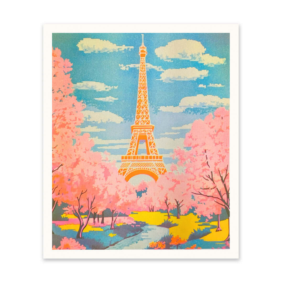 Eiffel Tower Riso Art Print