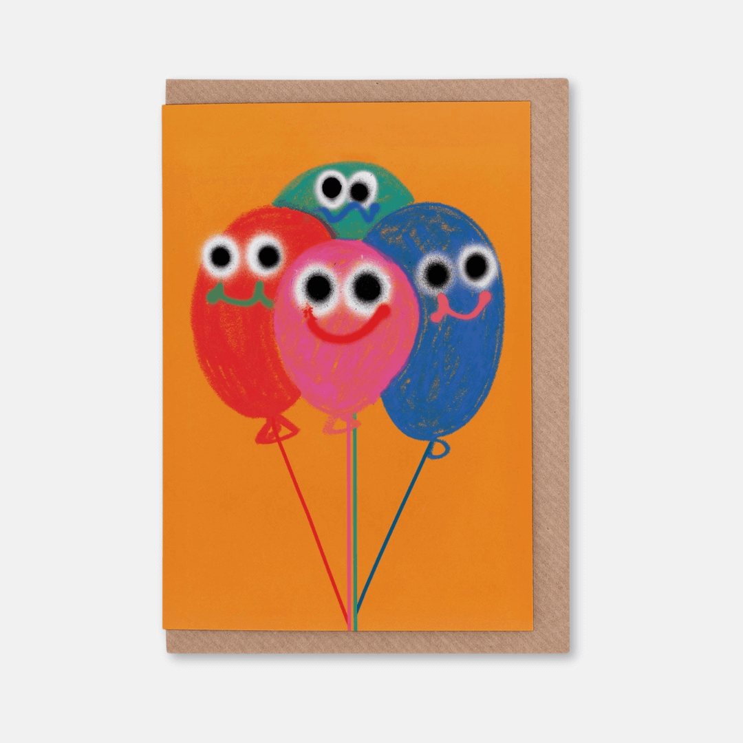 Smiley Balloons Greetings Card