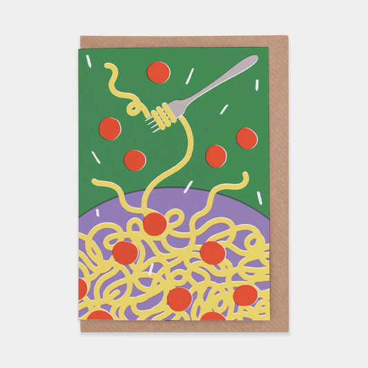 Spaghetti Greetings Card