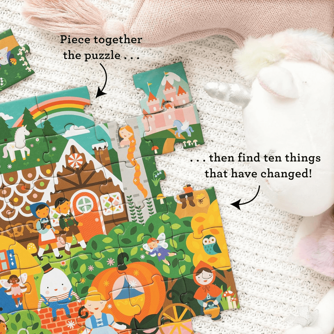 Fairy Tales Spot-The-Difference Puzzle