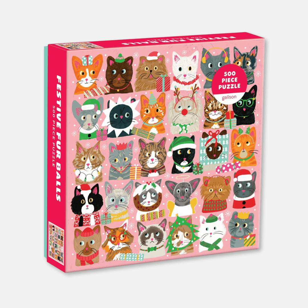 Festive Fur Balls 500 Piece Puzzle