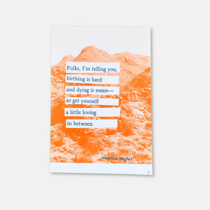 Langston Hughes Riso Art Print