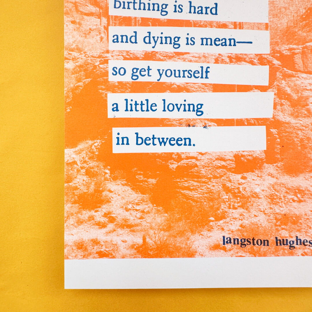 Langston Hughes Riso Art Print