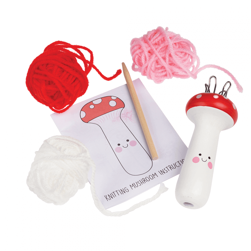 French Knitting Mushroom Kit