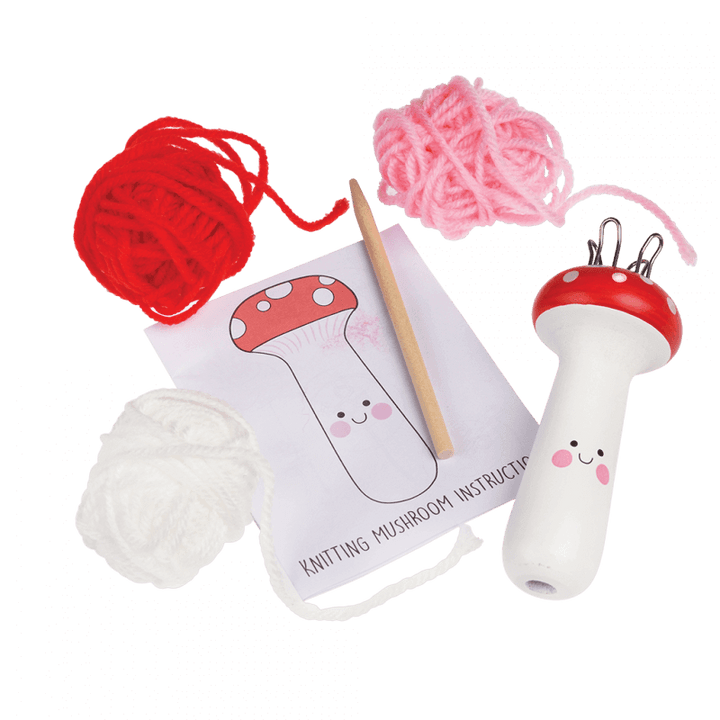 French Knitting Mushroom Kit