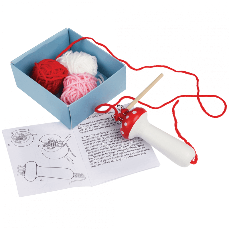 French Knitting Mushroom Kit