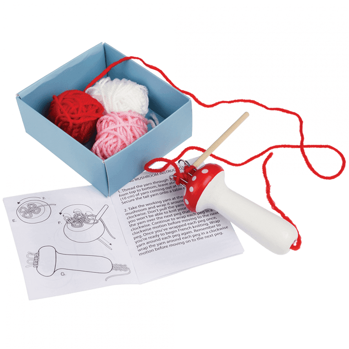 French Knitting Mushroom Kit