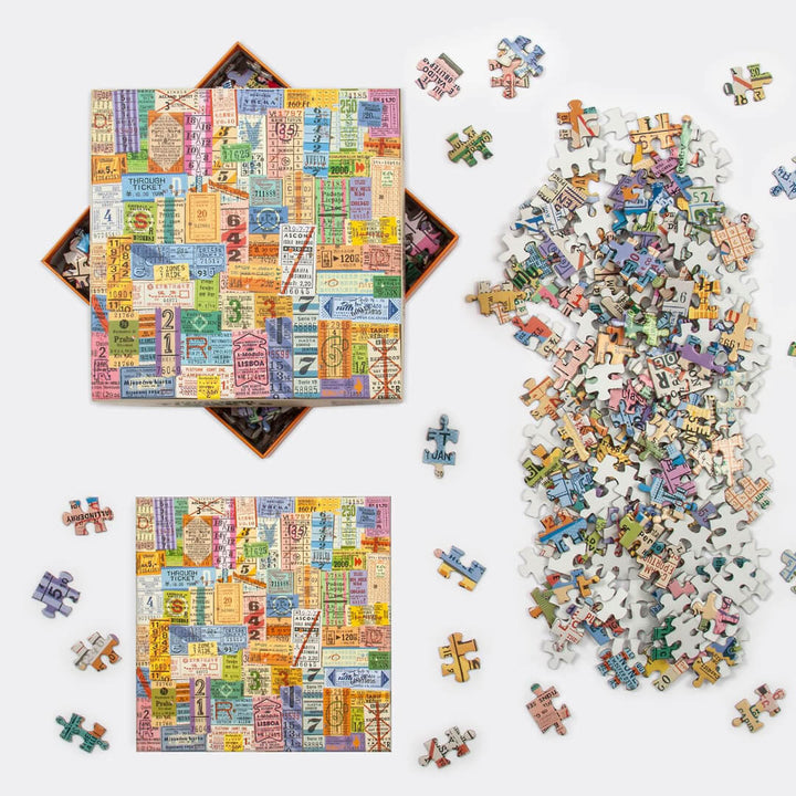 Vintage Travel Tickets 500 Piece Puzzle