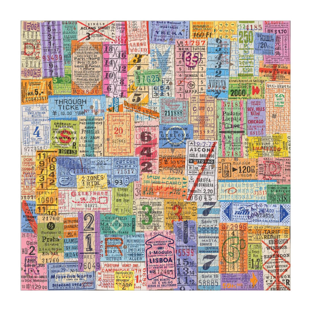 Vintage Travel Tickets 500 Piece Puzzle