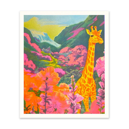 Giraffe Riso Art Print