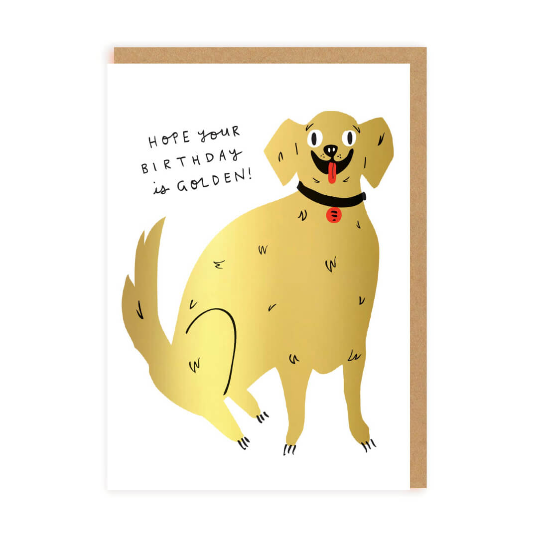 Golden Retriever Birthday Greetings Card