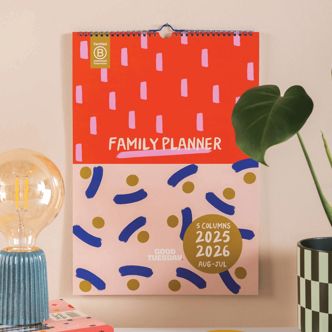 Academic 2025-2026 Family Planner Calendar Colour Flow