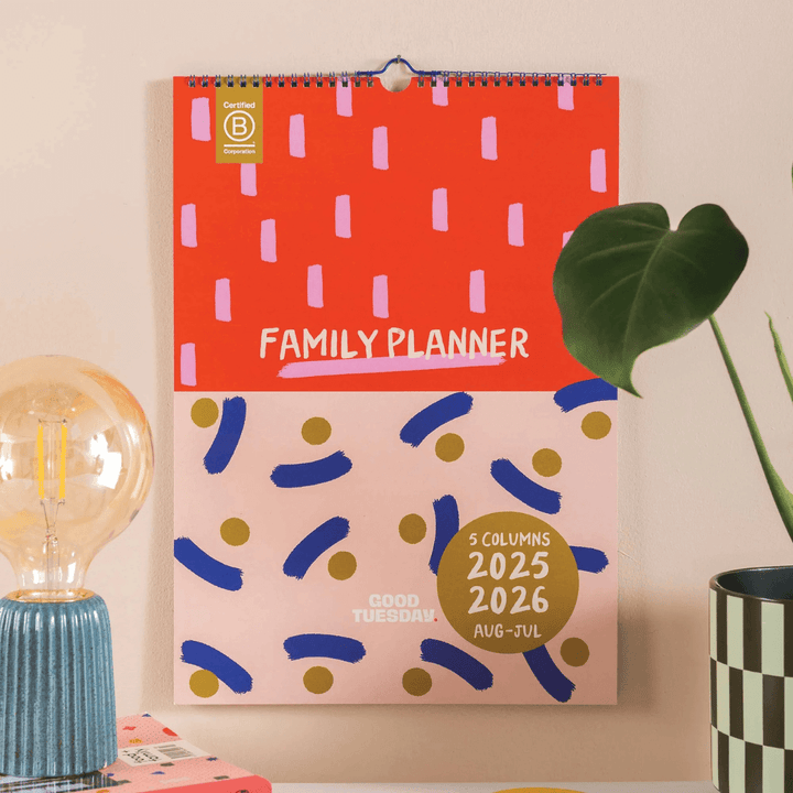 Academic 2025-2026 Family Planner Calendar Colour Flow