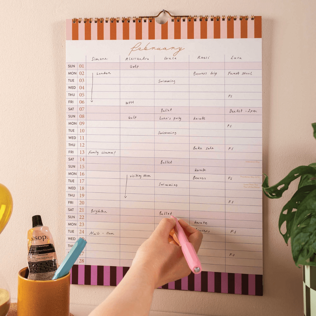 Boho 2026 Family Planner Calendar