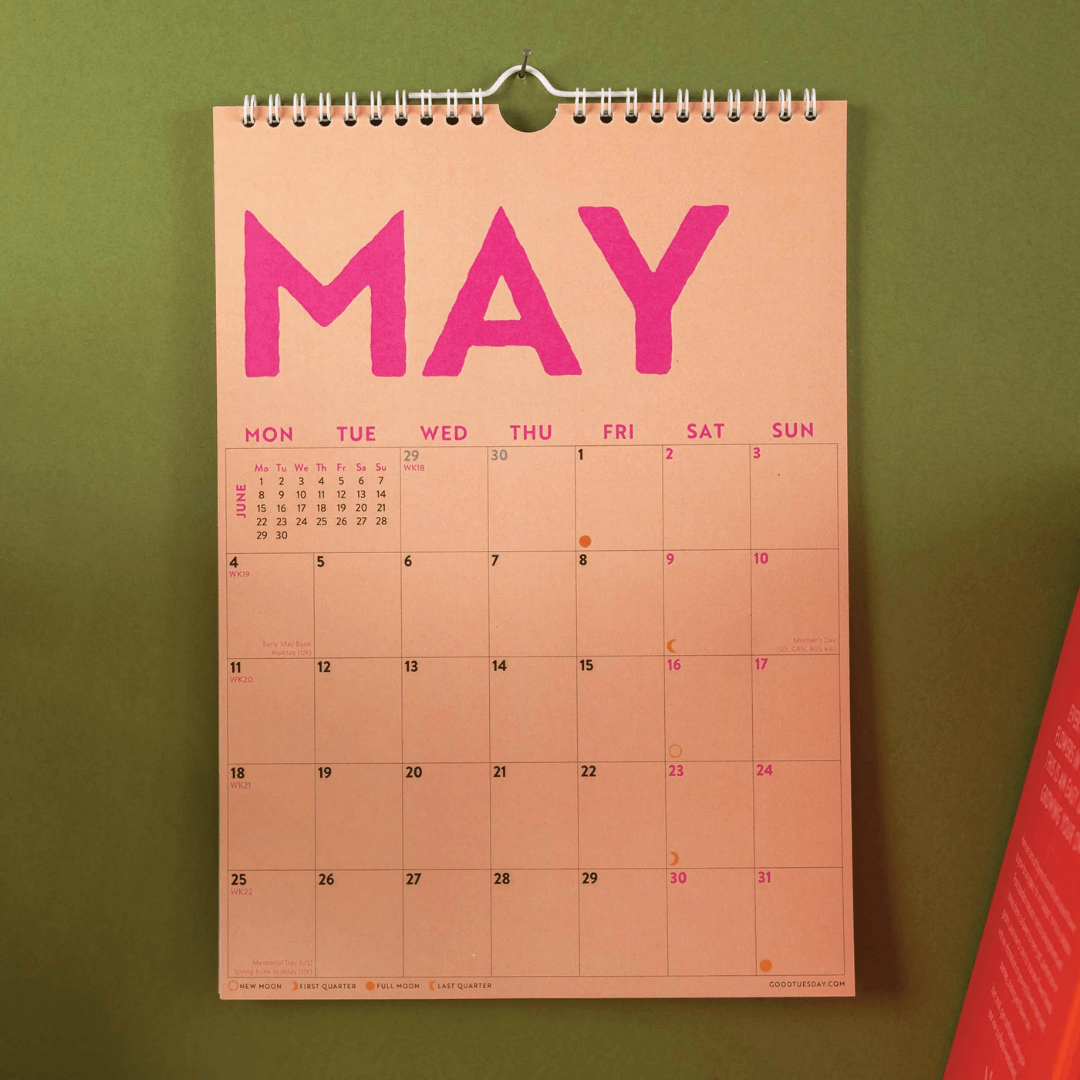 2026 Colourburst A4 Calendar