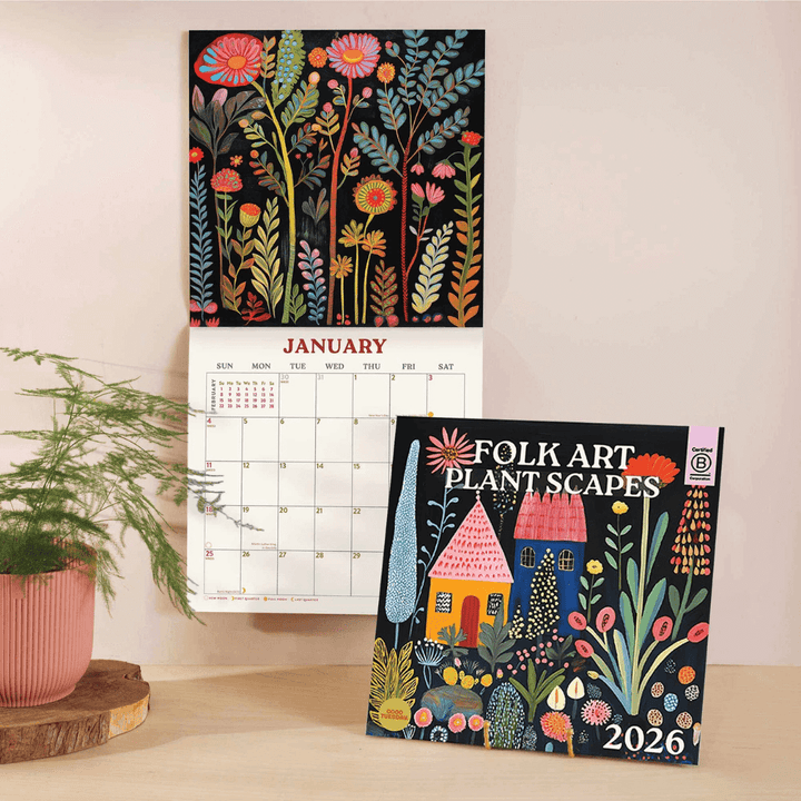 2026 Folk Art Wall Calendar