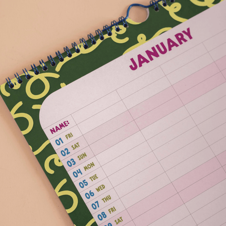 Colour Flow A3 Family Planner Calendar