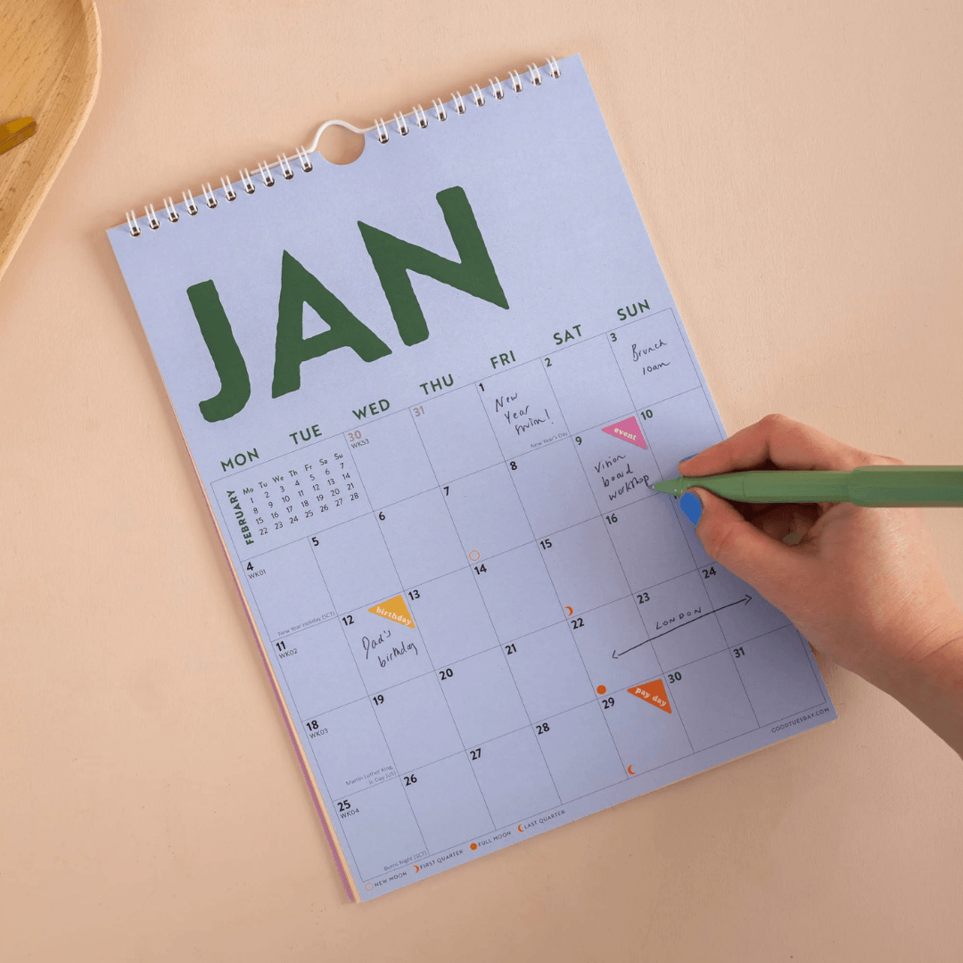 2027 Colourburst A4 Wall Calendar