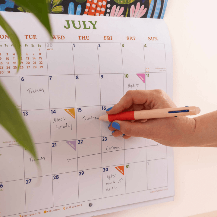 2027 Folk Art Plant Scapes Wall Calendar