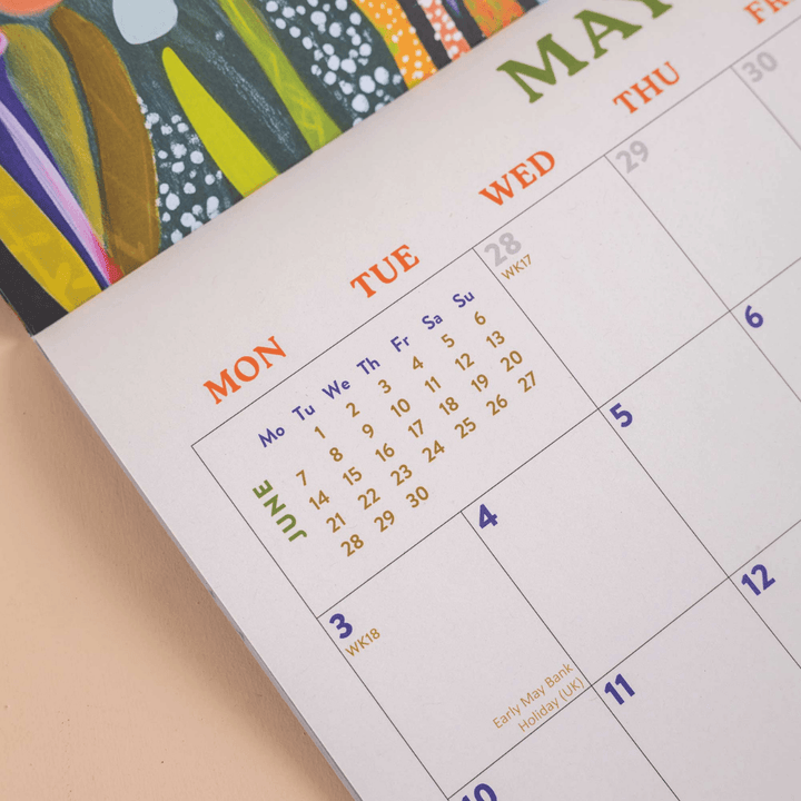 2027 Folk Art Plant Scapes Wall Calendar