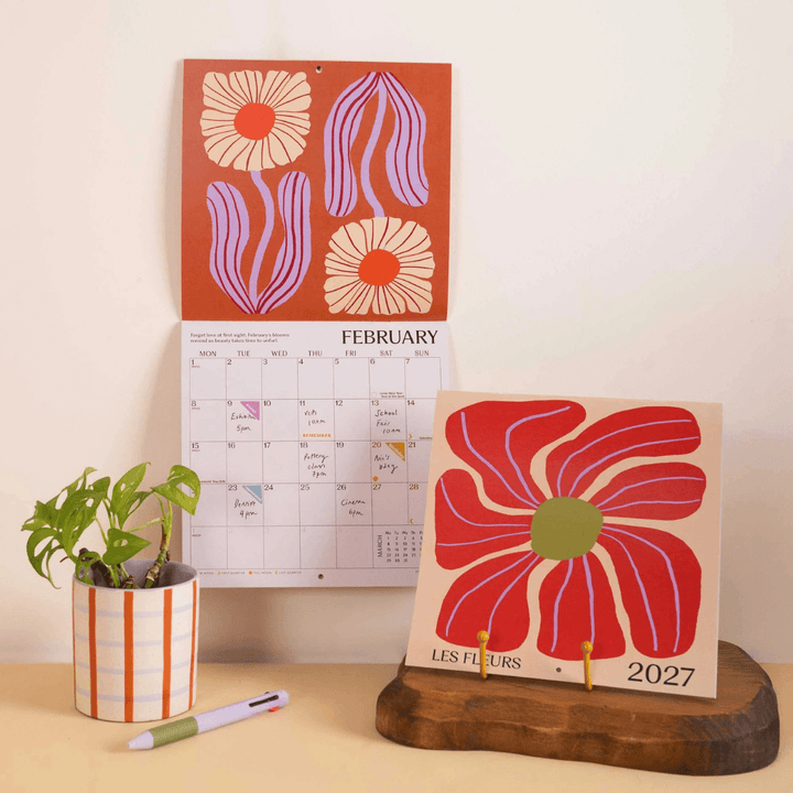 2027 Les Fleurs Compact Wall Calendar