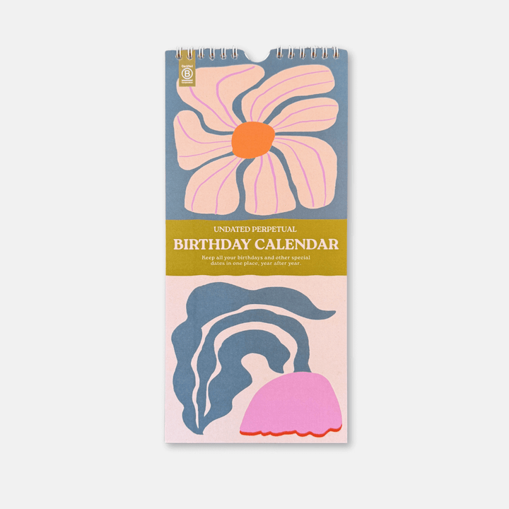 Les Fleurs Undated Birthday Calendar