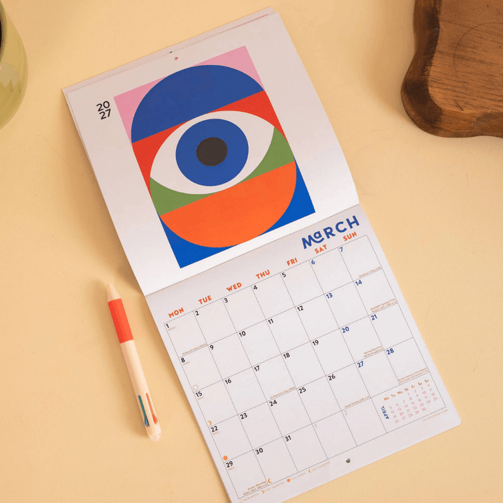 2027 Modernist Compact Wall Calendar