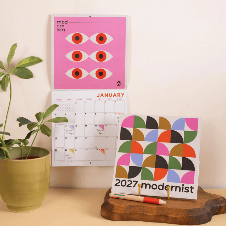 2027 Modernist Compact Wall Calendar
