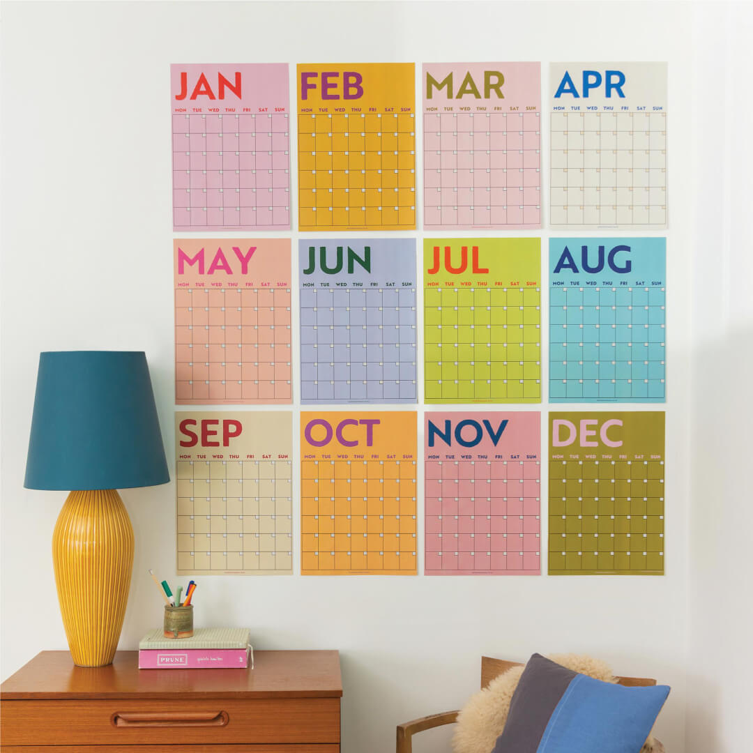 Undated A3 Wall Planner Calendar