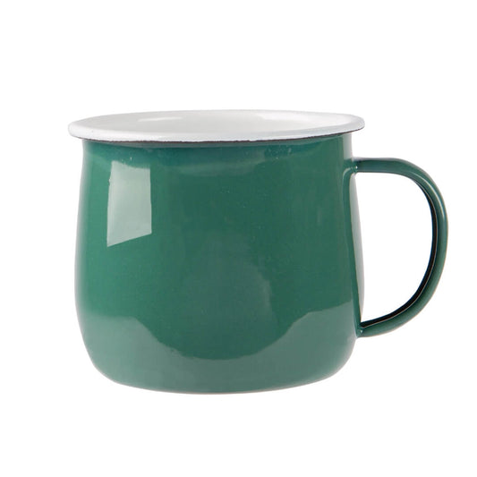 Green Enamel Belly Mug