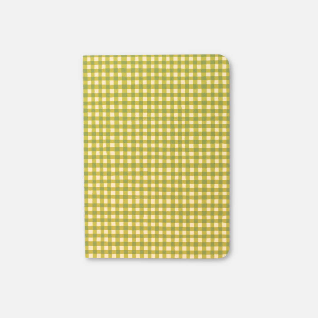 Green Gingham Foldeeo Notebook