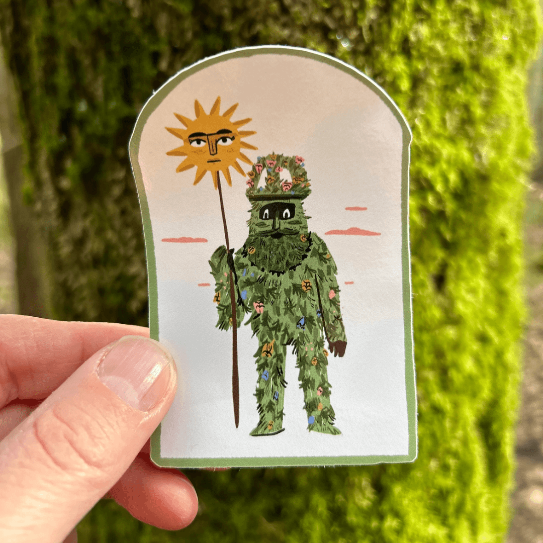 Green Man Vinyl Sticker