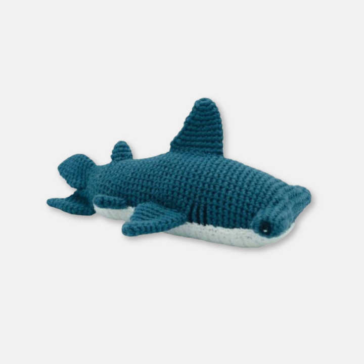 Hammerhead Shark Organic Cotton Crochet Rattle