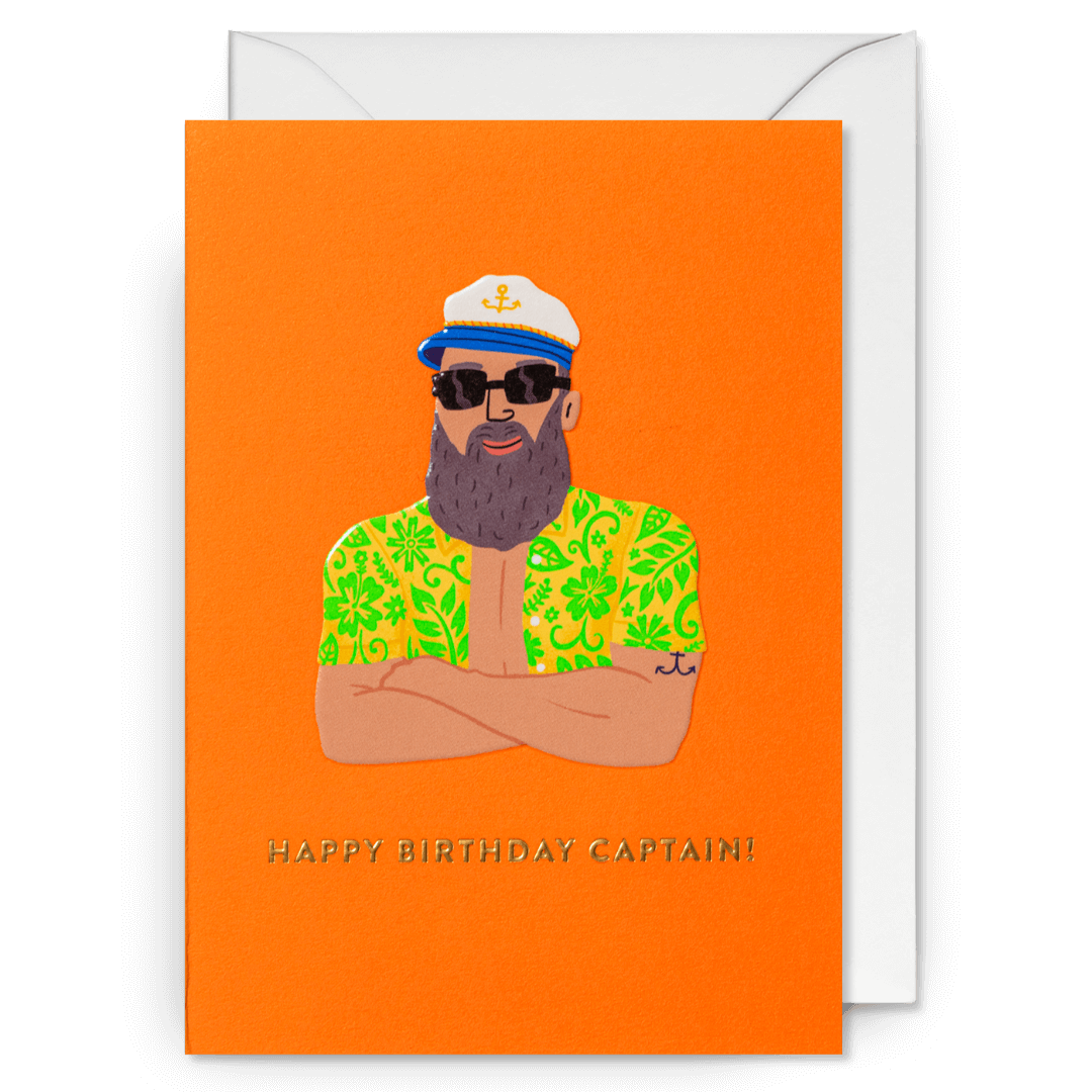 Happy Birthday Captain Greetings Card