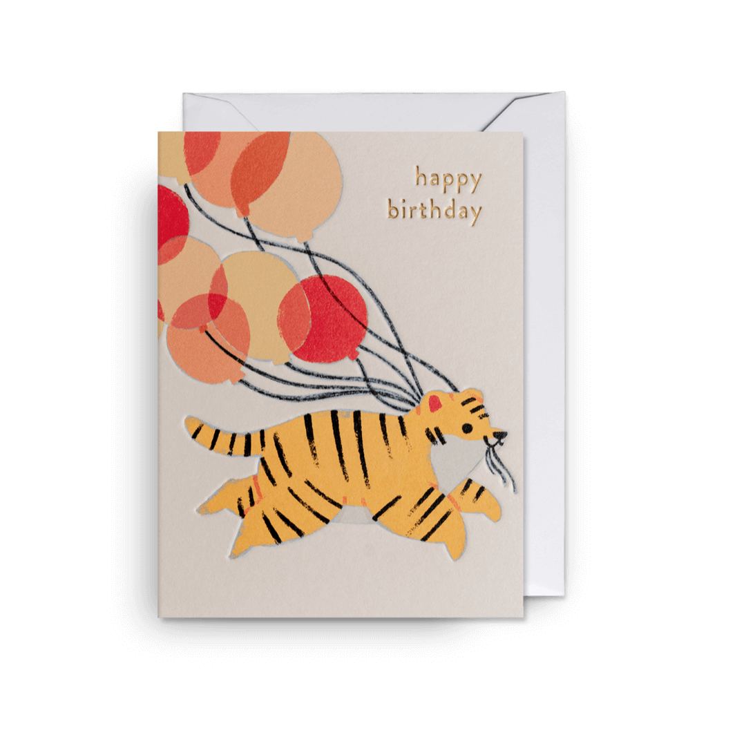 Birthday Tiger Mini Greetings Card