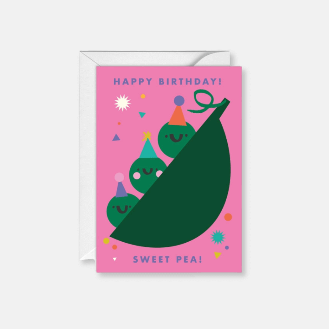 Happy Birthday Sweet Pea Greetings Card