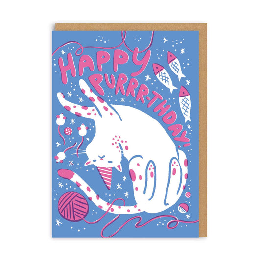 Happy Purrr-thday Greetings Card